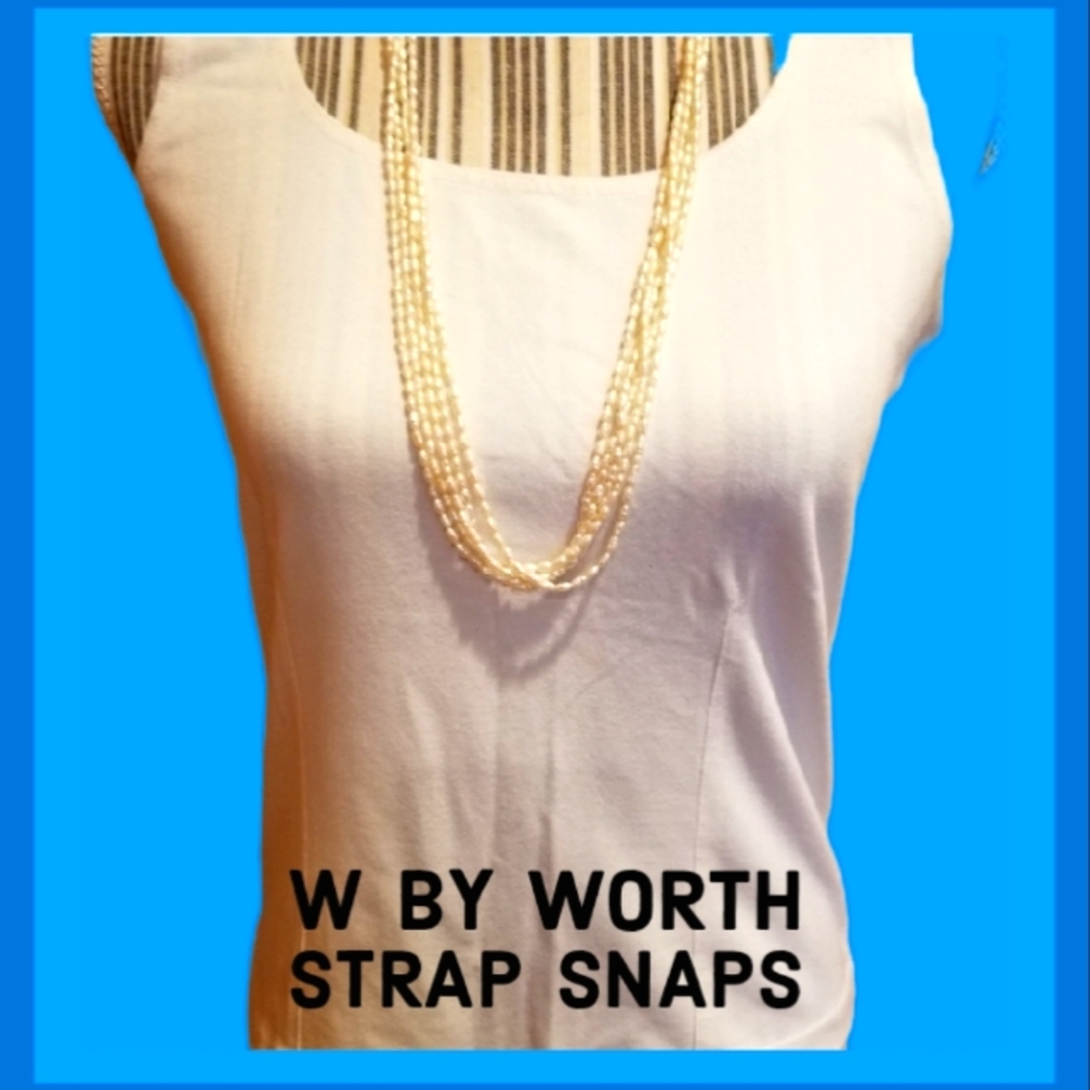 Worth White Mostly Cotton Classic "Must Have" Summer Tank Top - Picture 9 of 9